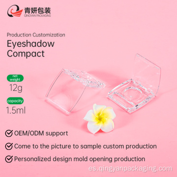 Contenedor de sombras de ojos de plástico cosmético de alta calidad